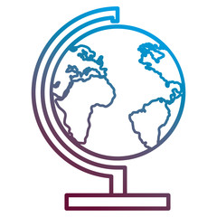 earth planet school icon vector illustration design