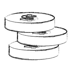 coins money isolated icon vector illustration design