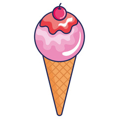 delicious ice cream icon vector illustration design