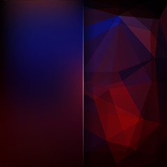 Obraz premium Abstract polygonal vector background. Geometric vector illustration. Creative design template. Abstract vector background for use in design. Blue, red, purple colors.