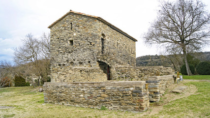 Obraz premium Monasterio de Sant Pere de Casserres, Comarca del Osona, Barcelona, Catalunya, España