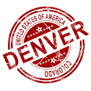 Denver stamp with white background