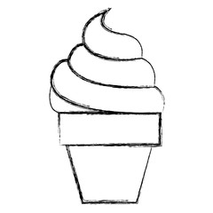 hand with delicious ice cream icon vector illustration design