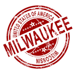 Milwaukee Washington stamp with white background