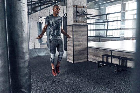 Pushing hard to win. 