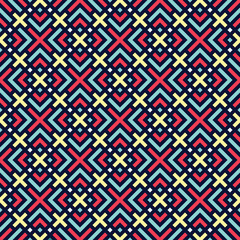 Color geometric seamless pattern