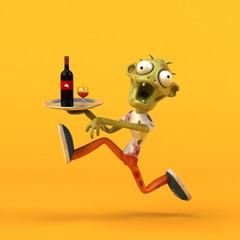 Fototapeta premium Fun zombie - 3D Illustration