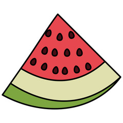 fresh watermelon sliced fruit icon vector illustration design
