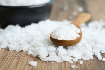 Pile of white salt
