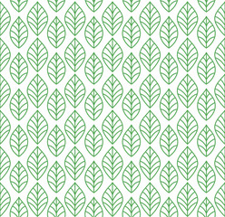 Fototapeta premium Geometric Seamless Leaf Vector Pattern. Floral Illustration background.