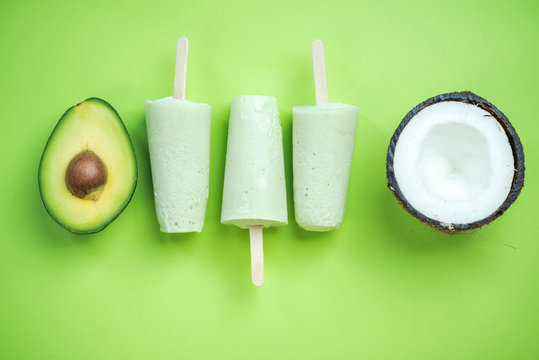Avocado and coconut dieting popsicles