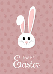 Design of a poster with easter bunny. Vector.