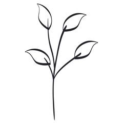 branch with leafs plant ecology icon vector illustration design