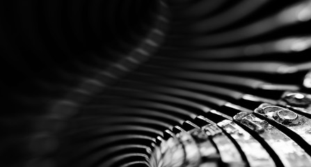 Abstract background with metal part and elements - Powered by Adobe