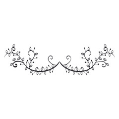 leafs crown decorative icon vector illustration design