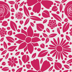 Stylish floral pattern - wrapping paper. Vector.