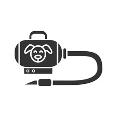 Pet hair vacuum cleaner glyph icon