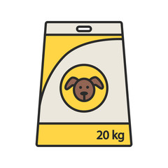 Dog's food color icon