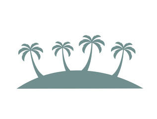 Fototapeta premium Palm trees on island