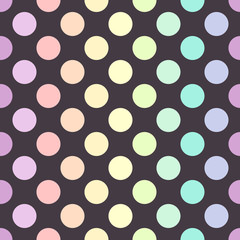 Pastel colors polka dots