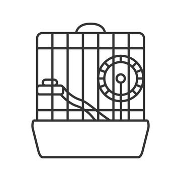 Hamster cage linear icon