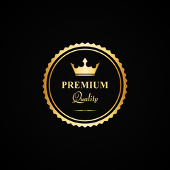 Vector gold premium quality badge