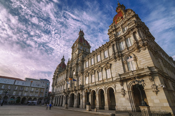 Fototapeta na wymiar Ayuntamiento A Coruña