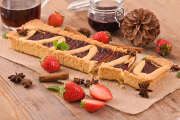 Strawberry tart. 