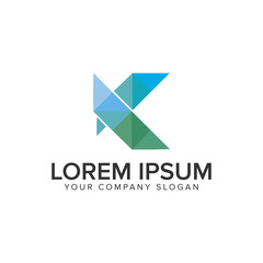 Letter K modern Logo design concept template.