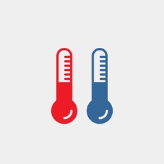 Thermometer flat vector icon. Temperature flat vector icon