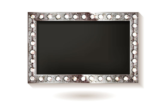 Antique Silver Frame Isolated