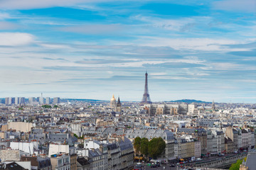 Fototapeta na wymiar skyline of Paris with eiffel tower