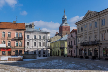 Fototapeta na wymiar Main square in Piotrkow Trybunalski, Lodzkie, Poland