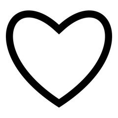 Heart black color icon flat style simple image