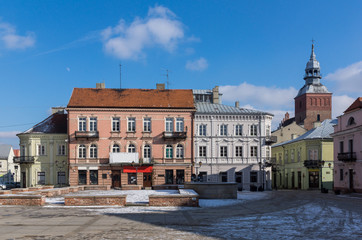 Fototapeta na wymiar Main square in Piotrkow Trybunalski, Lodzkie, Poland