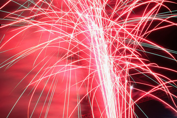 firework at night while celebrating