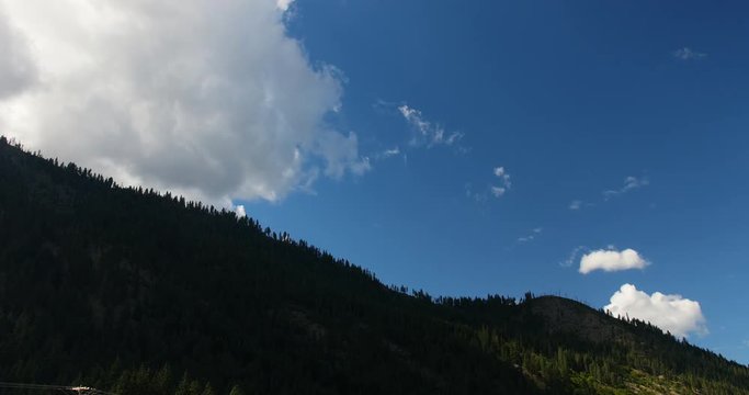 Clouds Time Lapse over Dramatic Mountains