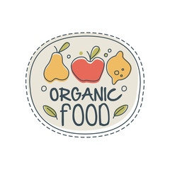 Organic food logo template