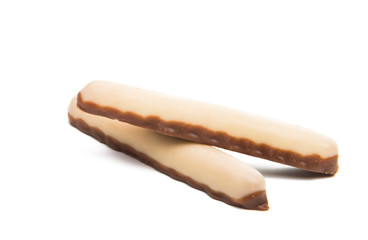 biscuits sticks in glaze isolated