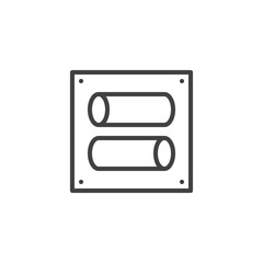Fototapeta premium Toggle switch outline icon. linear style sign for mobile concept and web design. tumbler simple line vector icon. Symbol, logo illustration. Pixel perfect vector graphics