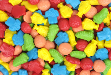 group of gummy candies