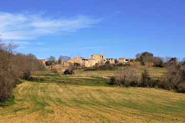 Fototapeta na wymiar village of Sant Esteve de Guialbes, Girona province,Catalonia, Spain