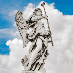 Holy angel with at Bridge Saint Angelo, Rome, Italy