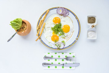 Simple minimal morning breakfast