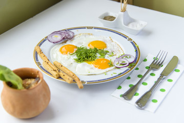 Simple minimal morning breakfast