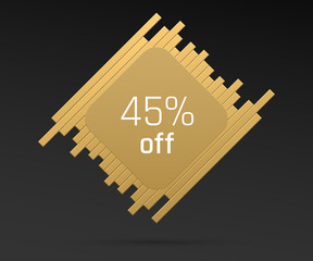 Sale Banner with 45 percent Off