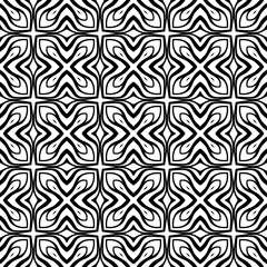 Abstract geometric seamless black and white pattern. Template for design. Vector illustration