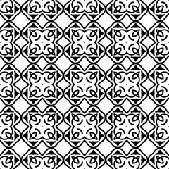 Abstract geometric seamless black and white pattern. Template for design. Vector illustration