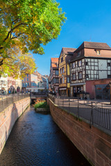 Fototapeta na wymiar Colmar, beautiful town of Alsace, France