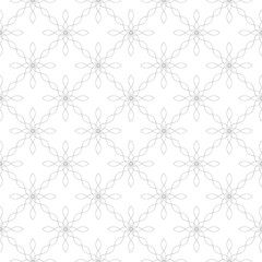 Gray geometric ornament on white background. Seamless pattern